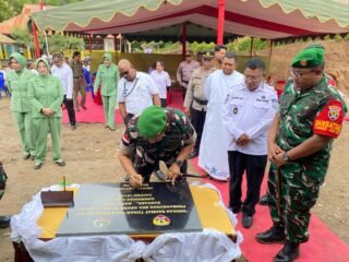 Brigjen TNI Hendro Cahyono Resmikan RKB SMAN Bikomi Nilulat Hasil Program TMMD Ke-127 Kodim 1618/TTU
