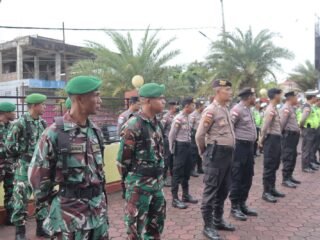 Kodim 1621/TTS Ambil Bagian dalam Apel Gelar Pasukan Operasi Ketupat 2026 di Polres TTS