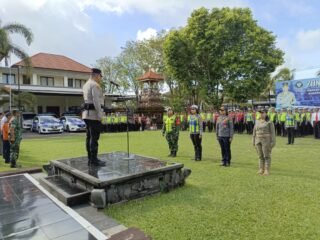 Perkuat Sinergi Pengamanan Nyepi dan Idul Fitri, Kasdim Tabanan Hadiri Apel Gelar Pasukan Ops Ketupat Agung 2026