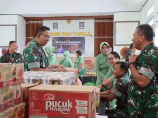 Melalui Bazar Ramadan, Kodim 1508/Tobelo Perkuat Kebersamaan