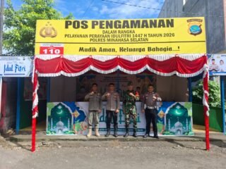 Ciptakan Rasa Aman, Kodim 1302/Minahasa Siagakan Personel Pos Pam Terpadu.