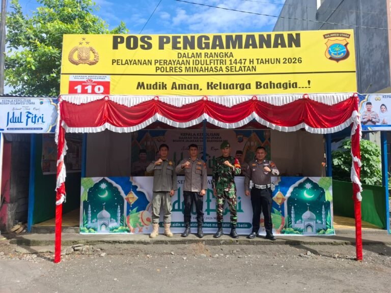 Ciptakan Rasa Aman, Kodim 1302/Minahasa Siagakan Personel Pos Pam Terpadu.