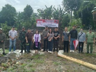 Perkuat Ekonomi Kerakyatan, Dandim 1310/Bitung Dukung Pembangunan Gedung KDKMP Desa Paslaten