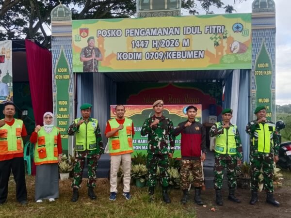 Kodim 0709/Kebumen Perkuat Pengamanan Arus Mudik Lebaran 2026 di Titik Strategis