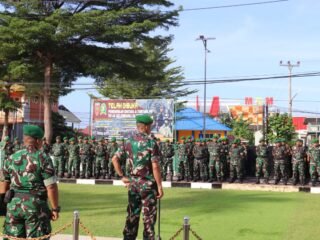 Kodim 1412/Kolaka Gelar Apel Kembali Cuti Gelombang I dan Pemberangkatan Cuti Gelombang II