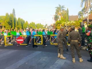 Dandim Klungkung Terjunkan Babinsa Amankan Jalan Sehat Gerakan Selaras Gizi Berkualitas