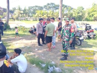 Gelar Pengamanan, Babinsa Negari Pastikan Lomba Mancing Aman Dan Sukses