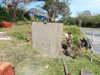 Jajaran Korem 012/TU Masuki Tahap Akhir Pembangunan Bak Air Bersih