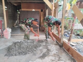 TMMD Ke-127 Kodim 0105/Abar Percepat Progres RTLH Nenek Kisah