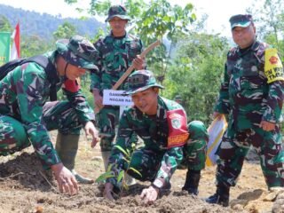 Wasev TMMD Ikuti Aksi Penghijauan di Nagan Raya