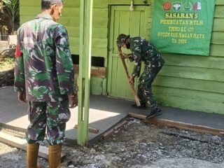Teras Rumah Warga Kini Menguat Berkat TMMD Kodim 0116/Nagan Raya