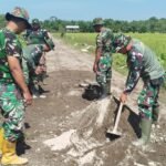 Gotong Royong TNI dan Warga Warnai Pembangunan Talut Jalan di Desa Pasi Aceh
