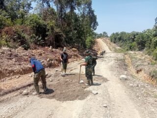 Tahap Finishing Dimulai, Pembangunan Jalan TMMD Kodim 0116/Nagan Raya Segera Rampung