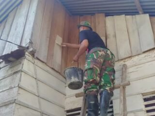 Rehabilitasi RTLH oleh Satgas TMMD Kodim 0105/Aceh Barat Jajaran Korem 012/TU Masuki Tahap Finishing