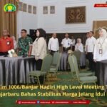 Stabilkan Harga Pangan Jelang Lebaran, Kodim 1006/Banjar Hadiri HLM TPID Banjarbaru