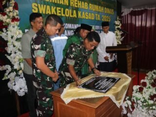 Danrem 091/ASN Resmikan Rumah Dinas Swakelola KASAD 2025 di Koramil 0909-02/Sangkulirang Kodim 0909/Ktm