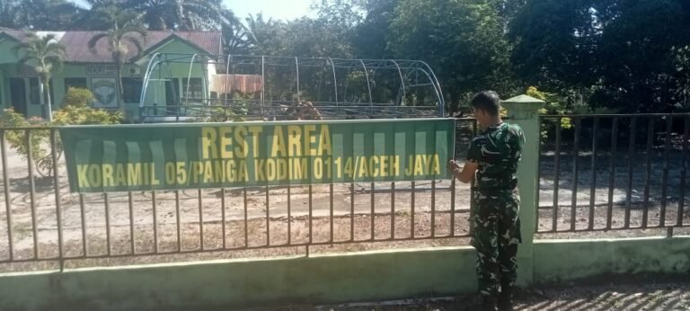 Koramil Koramil 05/Panga Siapkan Pos Rest Area untuk Dukung Kelancaran Arus Mudik Lebaran