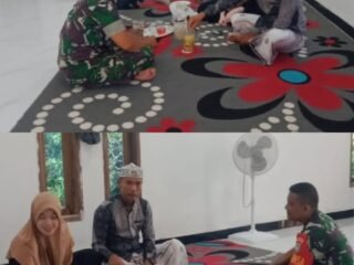 Babinsa Koramil 08/Arongan Lambalek Laksanakan Anjangsana ke Warga di Desa Drien Rampak di Hari Yang Fitri