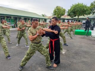 Prajurit Jajaran Korem 012/TU Tempah Fisik dan Mental Lewat Latihan PSM