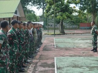 Korem 012/TU Gelar Kegiatan Pembersihan Lingkungan Asrama Militer