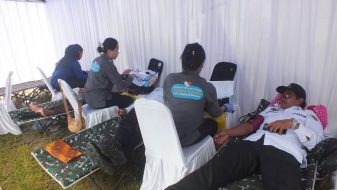 
					Setetes Darah Jadi Aksi Nyata Kepedulian pada TMMD Kodim 1014/Pbn