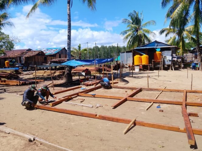 
					Satgas TMMD Ke-128 Genjot Pembangunan di Kampung Keakwa