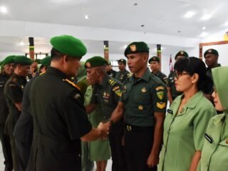 14 Personel Kodim 1707/Merauke Terima Kenaikan Pangkat Periode 1 April 2026