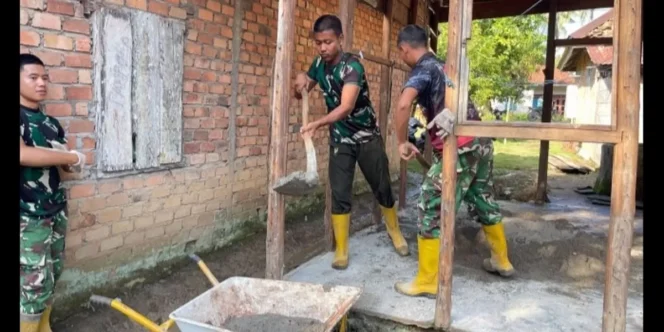 
					“Dekatkan Sorongmu”, Semangat Kekompakan Satgas TMMD Percepat Rehab RTLH di Lubuk Tampang