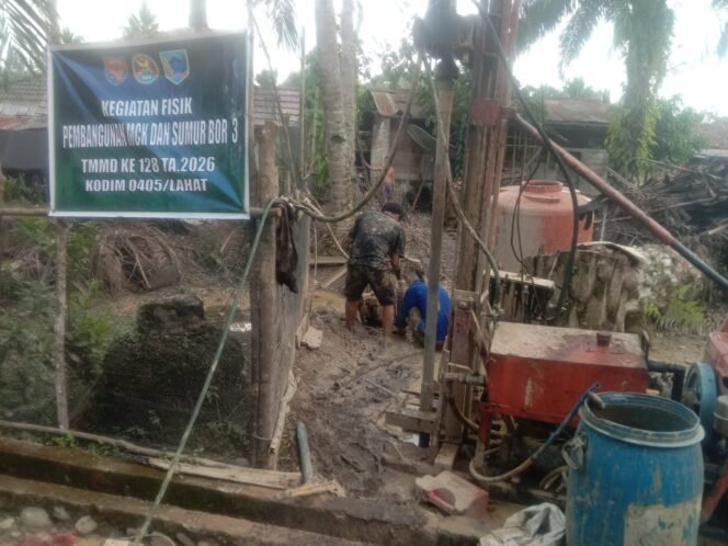 
					Satgas TMMD Kodim 0405/Lahat Genjot Pengeboran Sumur Bor ke-3, Hadirkan Solusi Air Bersih